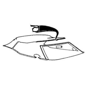 FORD MUSTANG 1971-1973 CABRIOLET JOINTS D ETANCHEITE DEVANT HAUT JUSQU AUX JOINTS DE PARE BRISE DE COTES Convertible Top Header