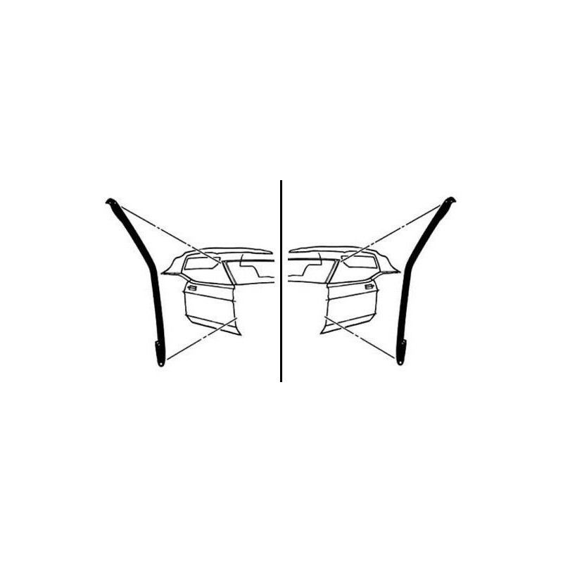 FORD MUSTANG 1971-1973 CABRIOLET PAIRE DE JOINTS D ETANCHEITE GAUCHE ET DROIT Convertible pillar seal Right and left hand DANIEL