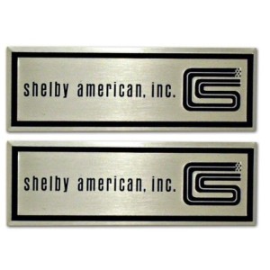 FORD MUSTANG 1965-1970 SHELBY GT 350 GT 500 PAIRE EMBLEME ALU DE SEUIL DE PORTE door sill scuff plate emblem pair GT350 GT500 SC
