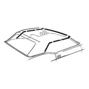FORD MUSTANG 1971-1973 CABRIOLET KIT DE JOINTS D ETANCHEITE Convertible top seal kit DANIEL CARPENTER D1ZZ-7653986