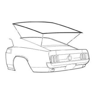FORD MUSTANG 1971-1973 FASTBACK JOINT DE LUNETTE ARRIERE Rear Window Seal DANIEL CARPENTER D1ZZ-6342084 D1ZZ-6342084-A
