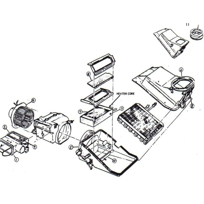 FORD MUSTANG 1971-1973 KIT DE JOINTS DE CHAUFFAGE AVEC CLIMATISATION heater seal kit w/air DANIEL CARPENTER D1ZZ-18500-A