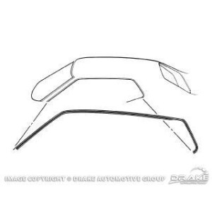 FORD MUSTANG 1971-1973 COUPE PAIRE DE JOINTS RAIL D ETANCHEITE DE PORTE SUR TOIT Roof Rail Seal pair DANIEL CARPENTER D1ZZ-65512