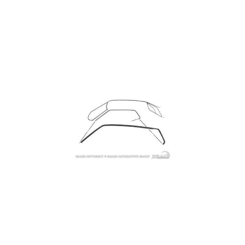FORD MUSTANG 1971-1973 COUPE PAIRE DE JOINTS RAIL D ETANCHEITE DE PORTE SUR TOIT Roof Rail Seal pair DANIEL CARPENTER D1ZZ-65512