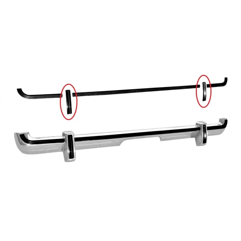 FORD MUSTANG 1973 GARNITURE DE BANANES DE PARE CHOC ARRIERE rear bumper guard trim rubber pads DANIEL CARPENTER D3ZZ-17807 D1ZZ