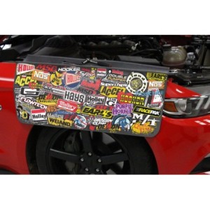 FORD MUSTANG 1964-2019 PROTEGE AILE POUR MECANIQUE Holley MSD sticker bomb fender cover Holley 36 x 26