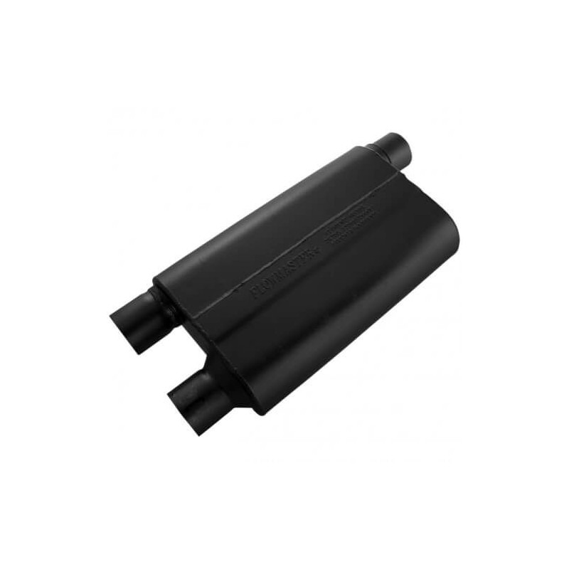 63.5mm (2.5 pouces) SILENCIEU 80 Series Crossflow muffler 409S - 2.50 Offset In / 2.50 Dual Out - Aggressive Sound FLOWMASTER 84