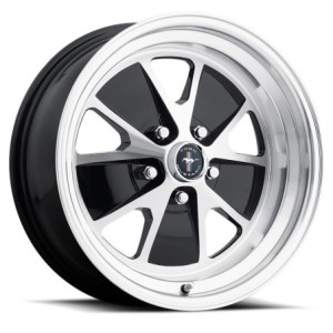 FORD MUSTANG 1964-1973 V8 JANTE ALUMINIUM ET NOIR LEGENDARY 17x8 Styled Alloy Wheel Gloss Black / Machined (entraxe 114.3 x 5 go