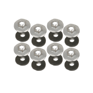 FORD MUSTANG 1967 SET D'ECROUS D'ECOPES D'AILE ARRIERE Quarter Panel Ornament Nuts 8-Piece Set AMK755
