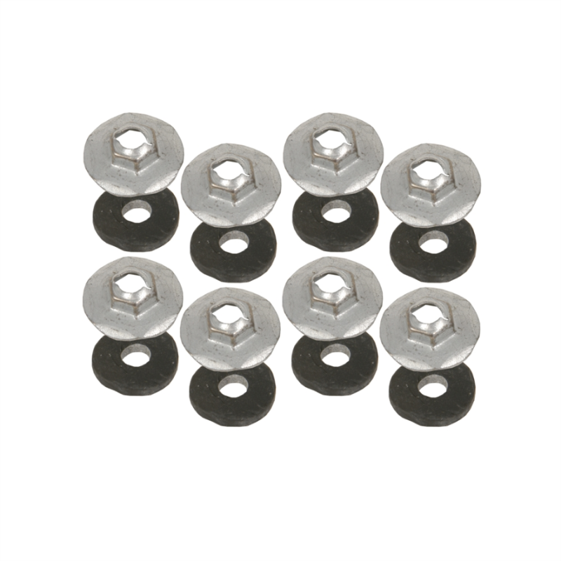 FORD MUSTANG 1967 SET D'ECROUS D'ECOPES D'AILE ARRIERE Quarter Panel Ornament Nuts 8-Piece Set AMK755