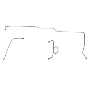 FORD MUSTANG 1966 SET DE TUBES DE FREINS AVANT STANDARD INOX Front Brake Line Set Standard Brakes Stainless SCOTT DRAKE MFB002S