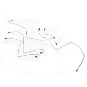 FORD MUSTANG 1968-1969 SET DE TUBES POUR FREINAGE A TAMBOUR AVANT ASSISTE Power Drum Front Brake Lines SCOTT DRAKE MFB018