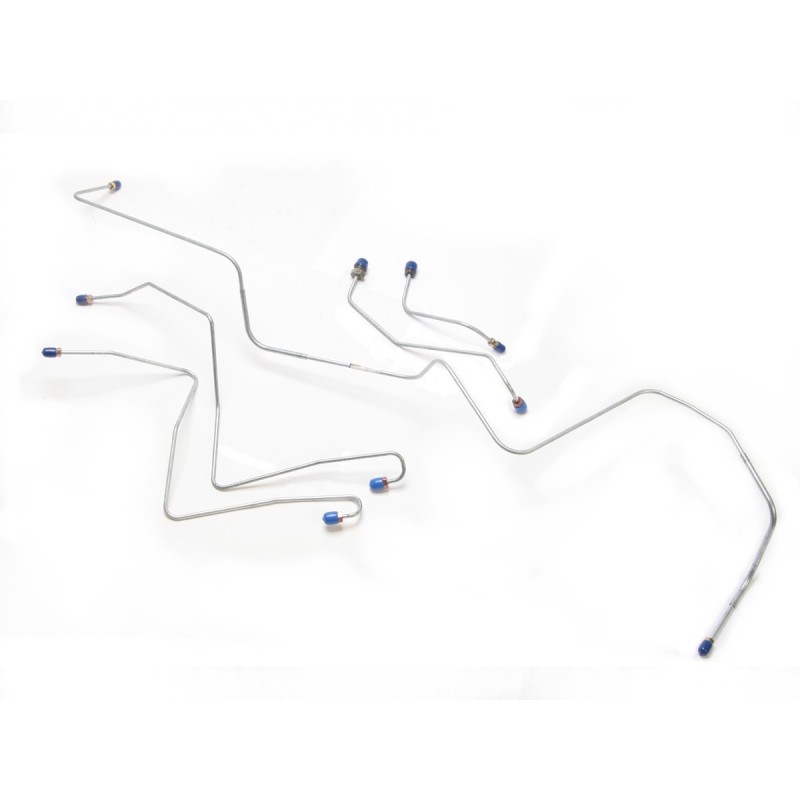 FORD MUSTANG 1968-1969 SET DE TUBES POUR FREINAGE A TAMBOUR AVANT ASSISTE Power Drum Front Brake Lines SCOTT DRAKE MFB018