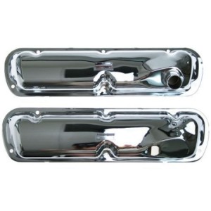 FORD MUSTANG 1964-1967 V8 260 289 hipo 302 351W PAIRE DE CACHE CULBUTEURS CHROME Polished Chrome Valve Covers SCOTT DRAKE C5ZZ-6