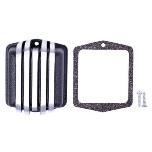 FORD MUSTANG 1965-1973 COUVERCLE DE REGULATEUR DE TENSION EN ALUMINIUM NOIR Black Aluminum Voltage Regulator Cover SCOTT DRAKE C
