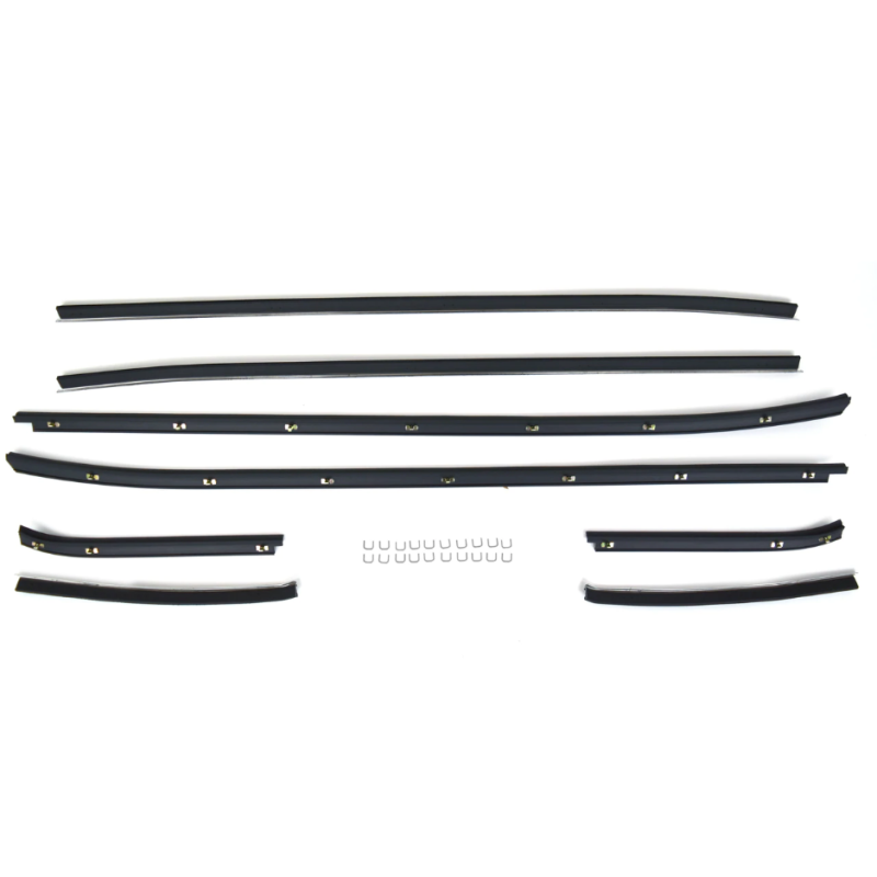 FORD MUSTANG 1971-1973 FASTBACK SPORTSROOF KIT DE JOINTS LECHE VITRE 8 PIECES window channel strip set ACP FM-BW043A D1ZZ-632973