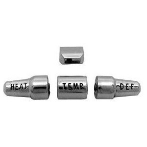FORD MUSTANG 1964-1966 BOUTONS DE COMMANDE DE CHAUFFAGE CHROME eater knob set SCOTT DRAKE C5DZ-18519-K