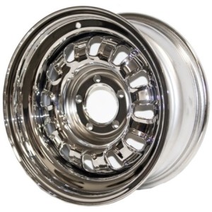 FORD MUSTANG 1968-1969 V8 JANTE GT ACIER CHROME RALLY 15 X 8 POUCES chrome steel wheel 15x8 SELECTION SILVER