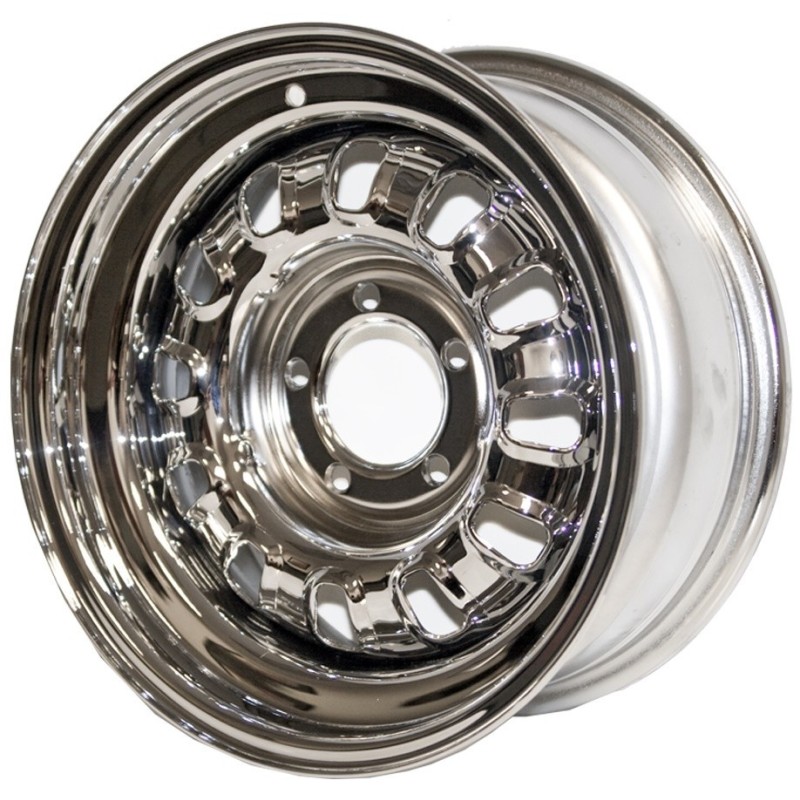 FORD MUSTANG 1968-1969 V8 JANTE GT ACIER CHROME RALLY 15 X 8 POUCES chrome steel wheel 15x8 SELECTION SILVER