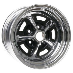 FORD MUSTANG 1965-1973 V8 14 X 7 JANTE MAGNUM 500 ORIGINAL ACIER CHROME (entraxe 114.3 x 5 goujons) 14x7 SELECTION SILVER