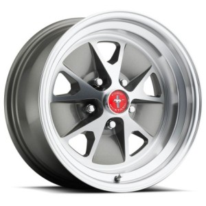 FORD MUSTANG 1965-1967 V8 JANTE STEEL WHEEL ALUMINIUM ET GRIS 16 X 8 (entraxe 114.3 x 5 goujons) 16x8 Styled Alloy Wheel offset