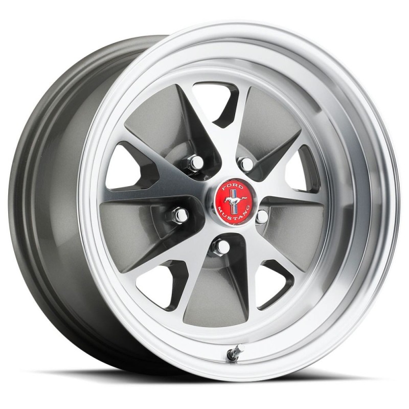 FORD MUSTANG 1965-1967 V8 JANTE STEEL WHEEL ALUMINIUM ET GRIS 16 X 8 (entraxe 114.3 x 5 goujons) 16x8 Styled Alloy Wheel offset