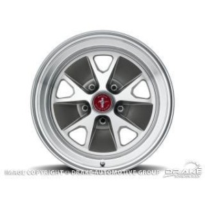 FORD MUSTANG 1965-1967 V8 JANTE STEEL WHEEL ALUMINIUM ET GRIS 17 X 7 (entraxe 114.3 x 5 goujons) 17x7 offset 7.20 mm Styled Allo