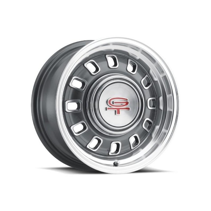 FORD MUSTANG 1964-1973 V8 JANTE ALUMINIUM GT8 GRIS CHARBON 12 TROUS LW60 15 x 7 Charcoal Alloy Wheel LEGENDARY WHEEL 15x7 LW60-5
