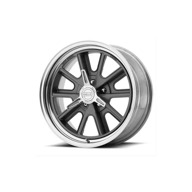 FORD MUSTANG 1964-1973 VN427 SHELBY ELEANOR LOOK HALIBRAND ALUMINIUM GRIS et POLI 17 X 7 Backspace 3.53 offset -12mm (entraxe 11
