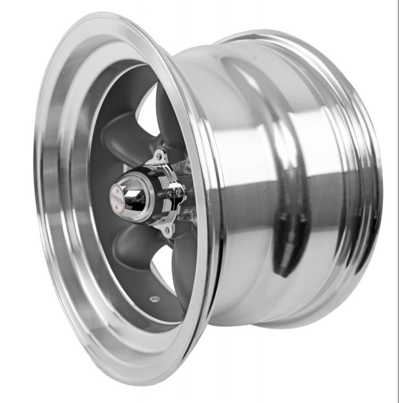 FORD MUSTANG 1964-1973 V8 JANTE 15x8.5 ALUMINIUM TORQ THRUST D GRISE BORD USINE ORIGINAL 15 X 8.5 POUCES 5 TROUS ENTRAXE 114.3 d