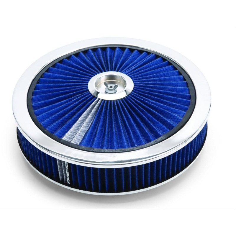 FILTRE A AIR BLEU LAVABLE (DIAMETRE 35.56 cm x HAUTEUR 7.62 cm) 14x3 Pro-Flo High-Flow Series Air Cleaners EDELBROCK 43661