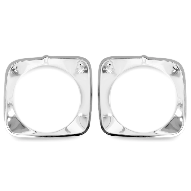 FORD MUSTANG 1973 ENTOURAGE DE PHARE ALUMINIUM CHROME Headlight Door Polished Aluminum Pair ACP FM-BH008F D3ZZ-13064-A/B