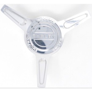 CACHE CAPS CENTRAL DE ROUE SPINER LOGO SHELBY TRIBAR Center Cap Spinner Aluminum Chrome