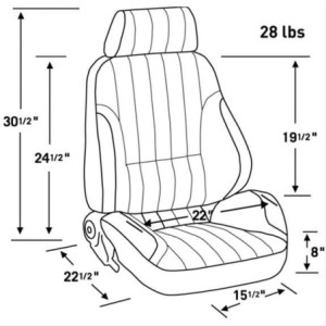 FORD MUSTANG 1965-1970 KIT SIEGE SPORT RALLY 1000 + FIXATION Sport Seat Kit PROCAR 27-0001