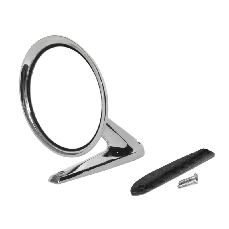FORD MUSTANG 1964-1966 MIROIR RETROVISEUR EXTERIEUR CHROME STANDARD CONVEXE DROIT PASSAGER Standard mirror convex right hand SCO