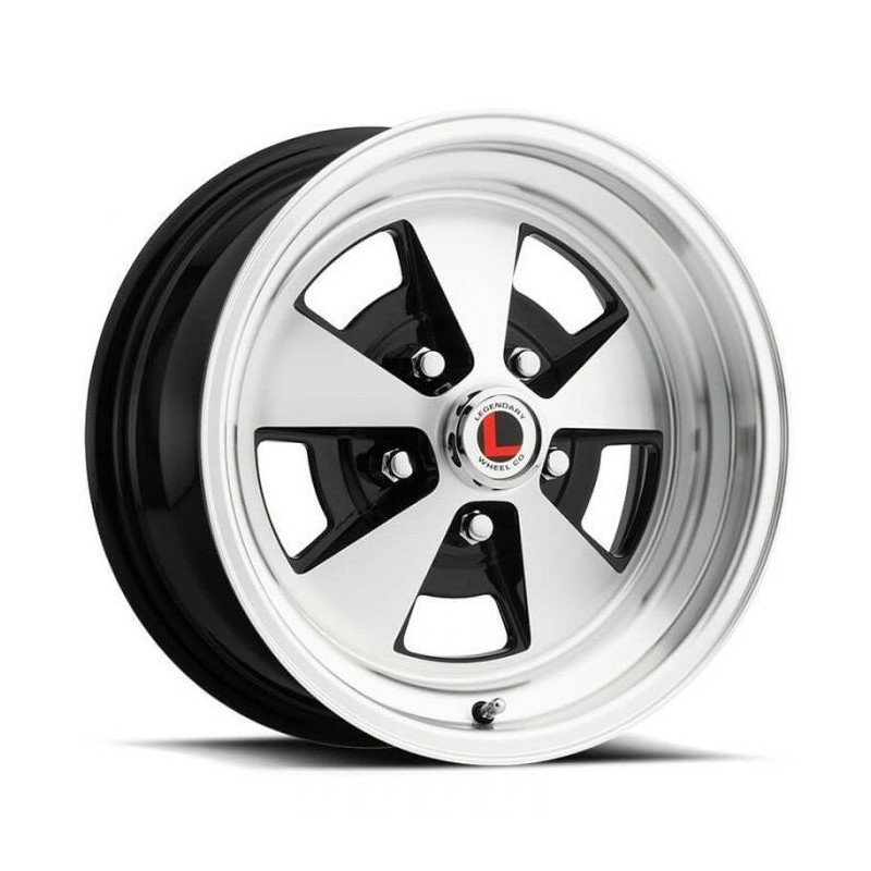 FORD MUSTANG 1964-1973 V8 JANTE LW67 (entraxe 114.3 x 5 goujons) ALUMINIUM 15x7 Flat 5 Alloy Rim-black LEGENDARY WHEEL LW67-5075