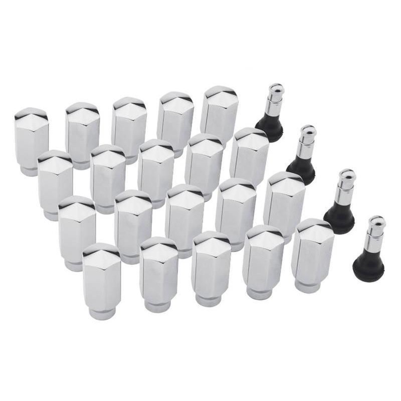 FORD MUSTANG SHELBY 1967-1968 ECROUS + VALVES POUR JANTES ALUMINIUM LEGENDARYTall 20 Lugnut Kit 1/2x13/16 LEGENDARY WHEEL LW-LN0