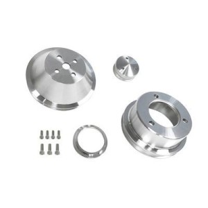 FORD MUSTANG 1965-1969 KIT POULIES ALUMINIUM Scott Drake Billet Pulley Kit Single Groove B-F101