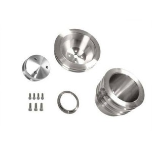 FORD MUSTANG 1965-1969 KIT POULIES ALUMINIUM Scott Drake Billet Pulley Kit Triple Groove B-F104