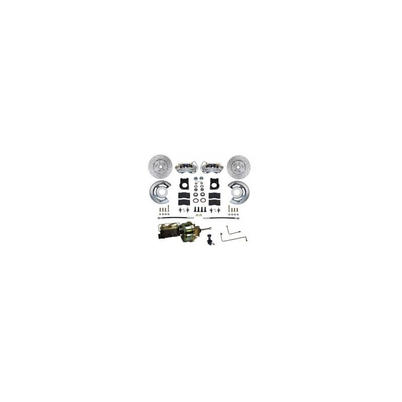 FORD MUSTANG 1964-1966 V8 KIT CONVERSION COMPLET DE TAMBOURS A KIT FREINS A DISQUES AVANT 4 PISTONS POUR BOITE AUTOMATIQUE + BOO