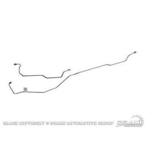 FORD MUSTANG 1964-1966 6 CYLINDRES TUBES LIGNE DE FREINAGE EN ACIER SUR PONT ARRIERE Rear End Housing Brake Lines 6 Cylinder SCO