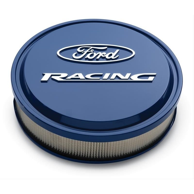 FILTRE A AIR BLEU FORD RACING (DIAMETRE 33 cm x HAUTEUR 7.62 cm) 13x3 Proform Ford Racing Slant-Edge Air Cleaners PROFORM 302-38