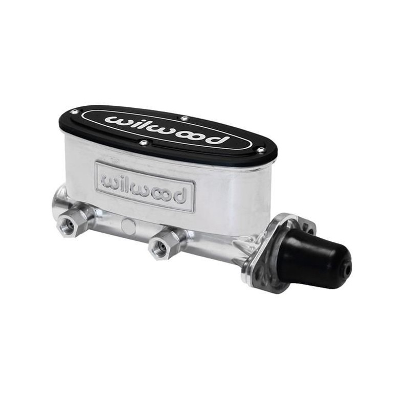MAITRE CYLINDRE ALUMINIUM CAPOT NOIR ET CORP POLI DOUBLE CIRCUIT HIGH VOLUME Aluminum Tandem Master Cylinders WILWOOD 260-8555-P