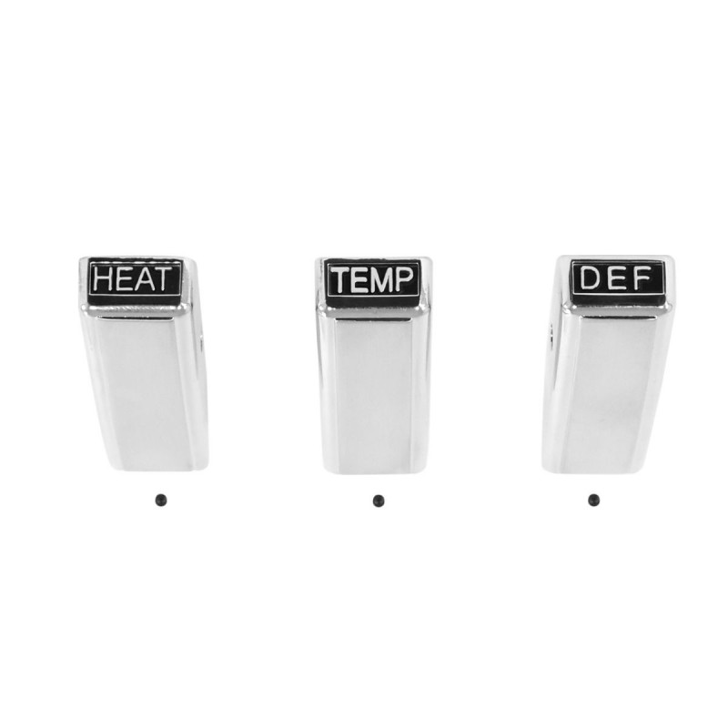 FORD MUSTANG 1968 SET D EMBOUTS DE CONTROL DU CHAUFFAGE Heater Dash Knob Set For Cars Without Air Conditioning ACP FM-BH013DA C8