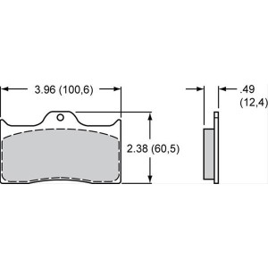 FORD MUSTANG 1964-1978 AVEC KIT WILWOOD PLAQUETTES DE FREIN AVANT SEMI SINTER BP-10 Front disc brake pads semi metallic WILWOOD