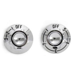 FORD MUSTANG 1964-1965 BOUTONS DE COMMANDE DE CLIMATISATION ET TEMPERATURE Air Conditioner Fan and Temperature Knob Set For Unde