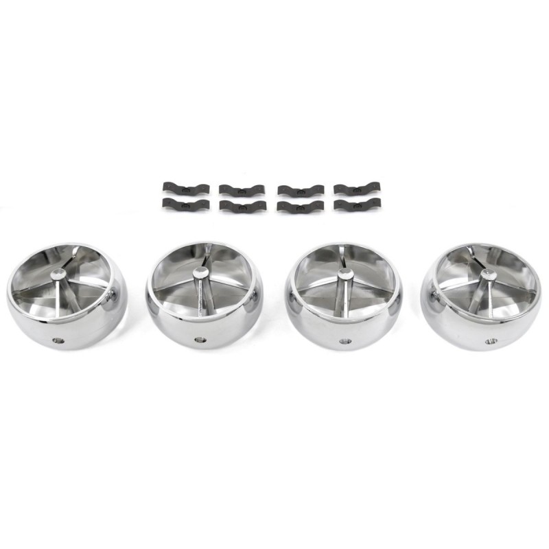 FORD MUSTANG 1966 ENSEMBLE DE BUSES DE VENTILATION + 8 CLIPS POUR CLIMATISATION Air Conditioner Fan Register 4 Piece Set With 8