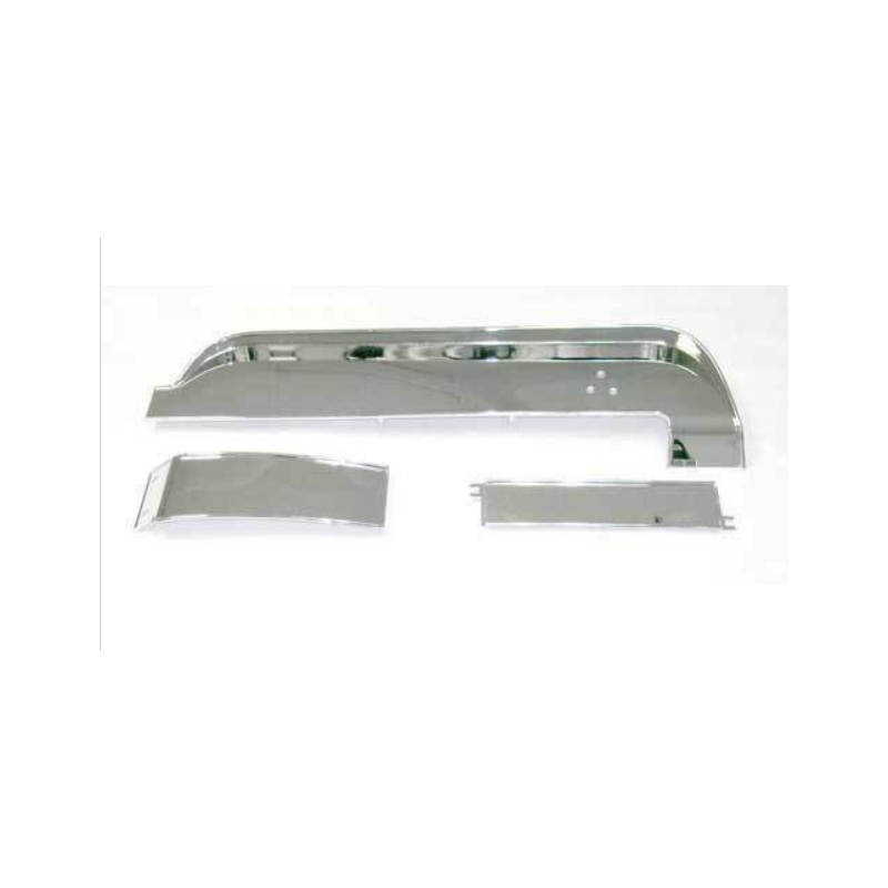 FORD MUSTANG 1967 SET DE 3 PANNEAUX DELUXE CHROME POUR TABLEAU DE BORD Deluxe dash panels 3 pieces dash trim set (upper/center/l