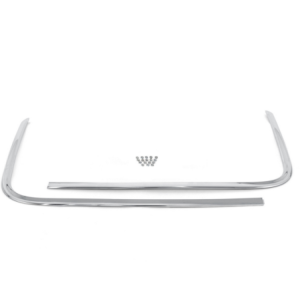FORD MUSTANG 1968 DECAPOTABLE CABRIOLET KIT BARRES CHROME SUR CHASSIS Convertible Top Boot Hockey Stick Molding Pair ACP FM-BC02