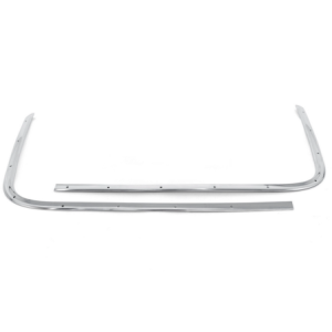 FORD MUSTANG 1967 DECAPOTABLE CABRIOLET KIT BARRES MOULURES CHROME SUR CHASSIS Convertible Top Boot Hockey Stick Molding Pair AC